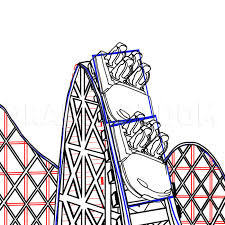 Steel roller coasters are much easier to apply the lift to. How To Draw A Roller Coaster Step By Step Drawing Guide By Koreacow Dragoart Com