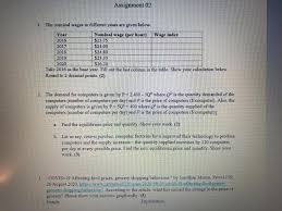 See full list on finatopia.com Solved Assignment 02 1 The Nominal Wages In Different Ye Chegg Com