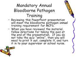 Bloodborne pathogens awareness training 1. Bloodborne Pathogen Training For School Personnel Ppt Video Online Download