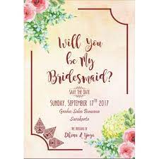 Buat pamflet bridesmaid card gratis, poster, grafis media sosial, dan video dalam hitungan menit. Kartu Bridesmaid Goomsman Wedding Shopee Indonesia