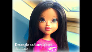 how to straighten synthetic doll hair
