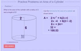 Now, all you have to do is plug the dimensions of each shape into the formula for finding the surface area of each shape and you're all done. Dale Copy Of Net And Surface Area Of A Cylinder Geogebra