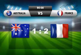 Deuxième match du groupe f entre la hongrie et la france. Free Vector Australia Vs France Scoreboard