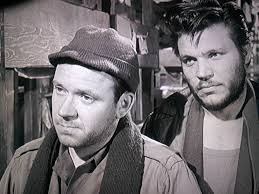 Neville Brand and Redacted Person Name as "Duke" and "Hoffy" in Stalag 17