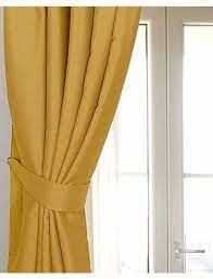 Mustard Yellow Ochre Herringbone Chevron Curtains Tie Backs Pair Chevron Curtains Curtain Tie Backs Mustard Yellow Curtains