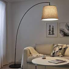 The oversized lamp head gives both a good concentrated light for reading and good general light for smaller areas. Skottorp Skaftet Floor Lamp Arched Light Grey Ikea