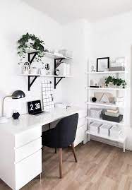 So check out the best small desks for tiny living spaces here. Amy Kim S Black White Workspace Front Main Home Office Design Home Office Decor Black And White Home Office