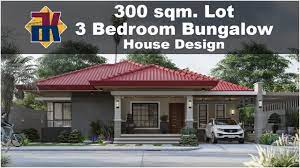 300 Sqm 3 Bedroom Bungalow House Design Exterior Interior Animation Ofw House - Youtube Bungalow House Design 3 Bedroom Bungalow House Construction Plan