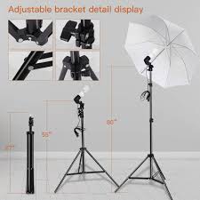 Mountdog Mg4l099 91580e 800w Photography Umbrella Continuous Lighting Kit Photo Portrait Studio Day Light Umbrella Reflector Lights For Camera Shooting