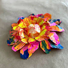 How make paper plate flowers. Fork Painted Paper Plate Flowers Home Art Projects Omam