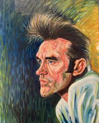 art by @simon.buckley.art Sir Steven Patrick of Morrissey Original oil  portrait painting Music's greatest lyricist... #art #artistsoninstagram  #artoftheday #artwork #artofinstagram #artdaily #paoty #etsyartist  #portraiture #portraits #portraitart ...