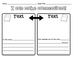Text To Text Graphic Organizer Text To Text Connections Text To Self Connection Text To Text