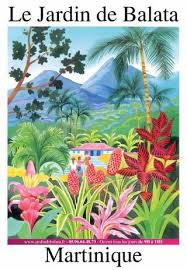 Martinique Bonjour 2015 Retro Travel Poster Vintage Travel Posters Tropical Art