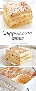 Cappuccino Icebox Cake Easy No Bake Treat With Graham Crackers Softened With Airy Cream Yogurt Cappuccino Fil Baked Dessert Recipes Icebox Cake Cake Recipes