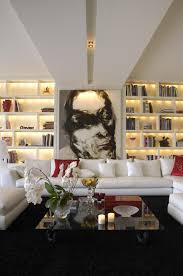 Renovation Interieur Architecte Contemporain Chic Lyon Paris Luxe Bibliotheque Led Salon Deco Salon Contemporain Deco Salon Plan Architecture Maison