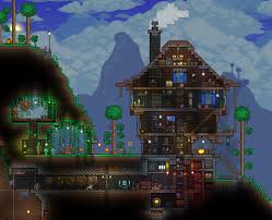 The pixel models for your character and the enemies manage to feel modern in the way the animations flow swiftly from movement to movement. Pre Hardmode Village Update Terraria House Ideas Terraria House Design Terrarium