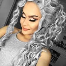 💫24” SILVER GREY CURLYLACE FRONT WIG💫 *NWT*🆕