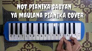 Marc lavoine bouleverse par sa f. Not Pianika Sabyan Ya Maulana Youtube