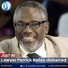 LatestNews: Attorney-at-law Patrick Bailey was today made ineligible to  practise law in Jamaica for failure to hand over US$17,640 to a client. The  money was seized by customs officers in a barrel