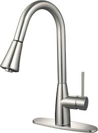 Satin Nickel Single Handle Gooseneck Kitchen Faucet W Pull Out Sprayer By Hardware House Shop Bathroom And Kitchen Faucets