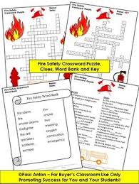 Fire Safety Week Printable Digital Crossword Puzzle Activity Fire Safety Week Fire Safety Safety Week