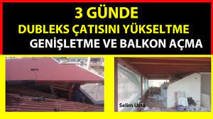 Ev içerisindeki merpen ile üst kata çıkılır. 3 Gunde Dubleks Catisini Yukselttik Genislettik Ve Balkon Yeri Actik Youtube