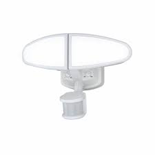 Led 3 head solar motion sensor security detector spotlight outdoor wall lights. Patriot Lighting Dualux Led Dual Head Motion Sensor Outdoor Security Flood Light W Emergency Backup At Menards