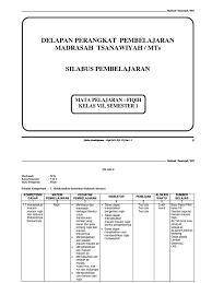 Maybe you would like to learn more about one of these? Silabus Fiqih Kelas Vii Mts Semester 1 2 Pdf
