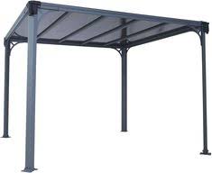 Palram Milano 4300 Gartenpavillon Hochst Widerstandsfahiger Und Flacher Hardtop Pavillon 426 X 309 Cm Robuste Aluminiumkonstruktion Mit Dach Aus Polycarbonat Ideal Als Freistehende Uberdachung