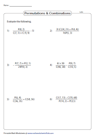 Permutation And Combination Evaluate Permutations And Combinations Word Problems Teaching Math