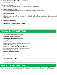 Drug Related Problems And Pharmacy Interventions In Non Prescription Medication With A Focus On High Risk Over The Counter Medications Springerlink