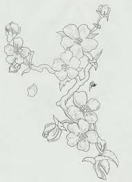 Pin By Anne Lehembre On Pencil Art Flower Drawing Cherry Blossom Drawing Cherry Blossom Painting