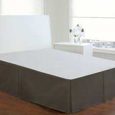 When you want to give your bedding a finished look, you'll want to install a bed skirt. Queen Tailored Poplin Bedskirt 14 Drop Gray Fresh Ideas Target