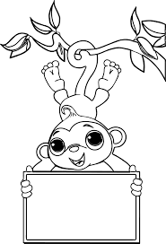 Monkey In 2020 Monkey Coloring Pages Animal Coloring Pages Zoo Animal Coloring Pages