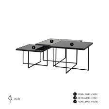 Product titlehousehold essentials havana 2 piece coffee table set. Chester Set Of 3 Square Coffee Table Home Story Richmond Interiors