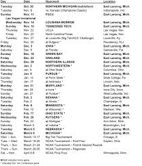 Find scores, player stats, and standings for your favorite teams here. Spartans Release 2018 19 Basketball Schedule The Only Colors