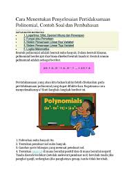 Kumpulan soal onmipa pt fisika biologi kimia dan. Contoh Soal Pertidaksamaan Polinomial