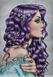 What colors were used in the colorful greyscale drawing?