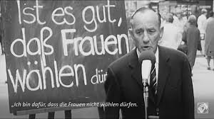 Somit war das erste jemals in deutschland gewählte demokratische parlament von männern und frauen gewählt. Frauen Und Wahlen In Den 60er Jahren Fur Einige Manner Eine Provokation Youtube