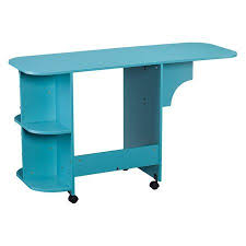 Expandable Rolling Sewing Table Craft Station Turquoise Walmart Com Sewing Table Craft Station Arts Crafts Sewing