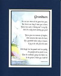 A Gift For A Grandson 44 8x10 Poem Double Matted In Navy White And Enhanced With Watercolor Graphics Son Poems Poem For My Son Birthday Messages For Son