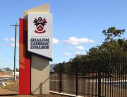 Shalom Catholic College Solar Powered Led Entry Sign Catholic Colleges Signage Design Monument Signs