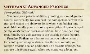 The rest of the race is built around using shields in a phalanx formation with allies, and perhaps being mounted. Githyanki Advanced Psionics A Racial Feat First Draft Unearthedarcana