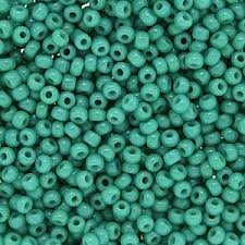 Size 11 Opaque Bright Turquoise Round Japanese Seed Bead