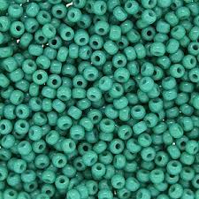 size 11 opaque bright turquoise round japanese seed bead