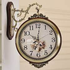 We did not find results for: Double Sided Wall Clock Hanging Round Wooden Metal Living Room