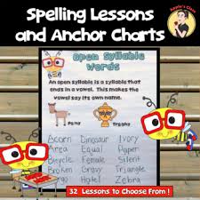 Open Syllable Anchor Charts Worksheets Teaching Resources