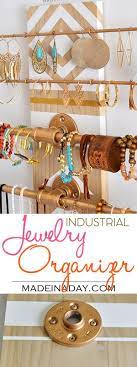 Easy Diy Industrial Jewelry Wall Organizer Jewelry Organizer Wall Jewelry Wall Diy Jewelry Holder Wall