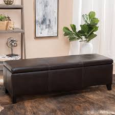 Brianna Brown Faux Leather Storage Ottoman Leather Storage Bench Storage Ottoman Bench Storage Ottoman
