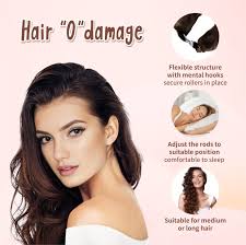 Amazon.com : heatless hair curler for long hair overnight curls headband to  sleep in, no heat curling rods for all hair types styling tools, suede hair  rollers with hook (light pink 3pcs) :